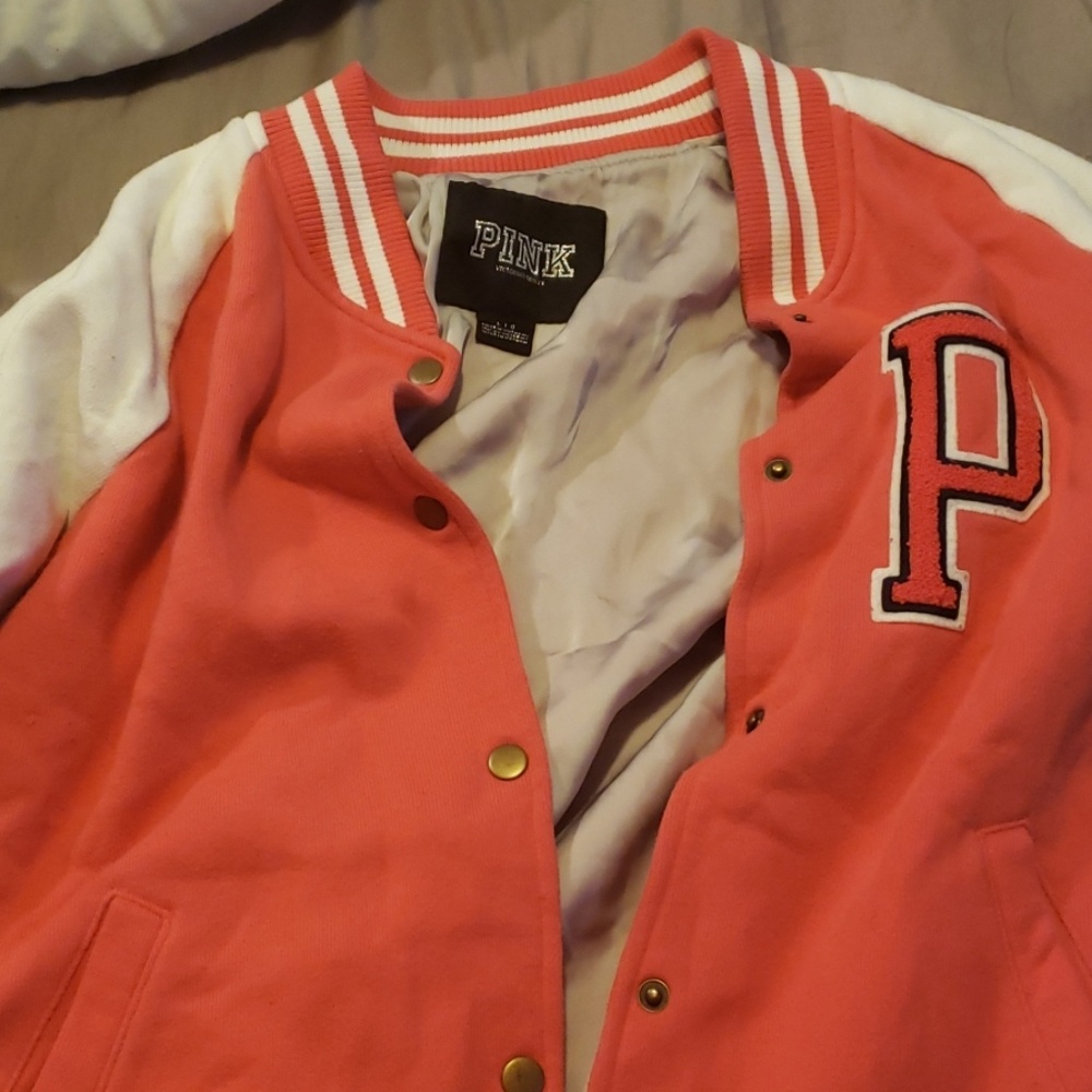 Pink Letterman Jacket